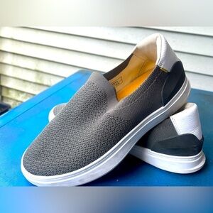 BOLI Knit CASCA Olive Green Slip On Canvas Shoes Memory Foam Sole W 10 M 8